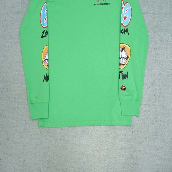 Chrome Hearts Yellow Letter Print Logo T-Shirt - Green Long Sleeve - Picture 8 of 13